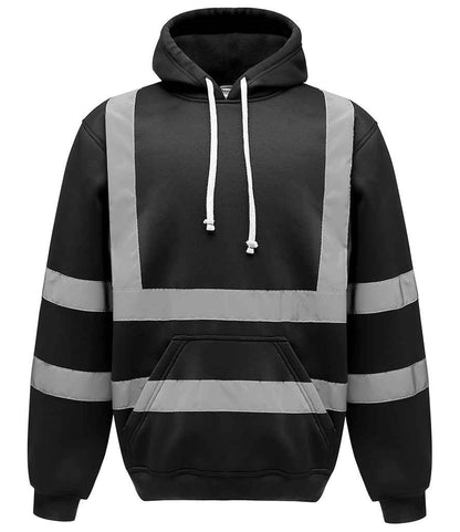Yoko Hi-Vis Pull Over Hoodie in Black