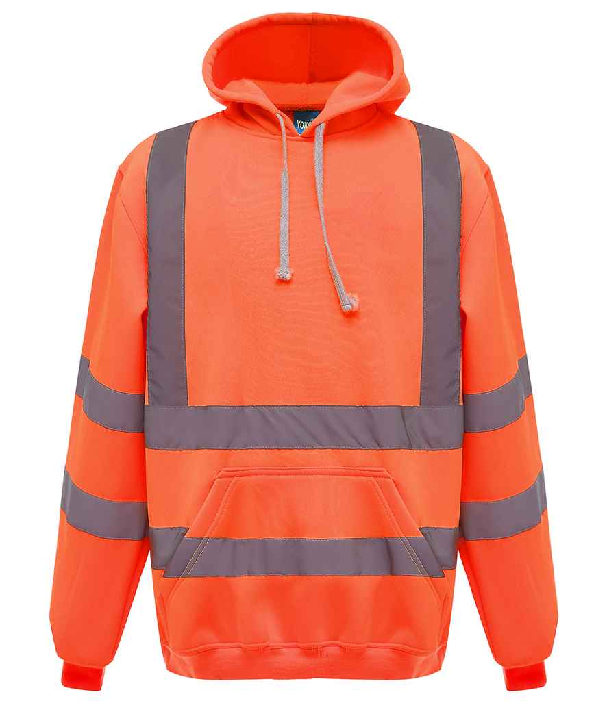 Yoko Hi-Vis Pull Over Hoodie in Orange