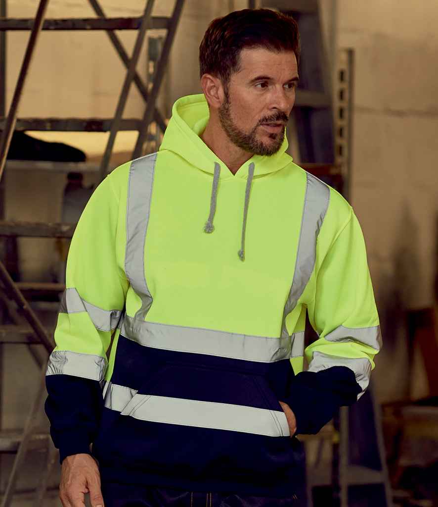 Yoko Hi-Vis Pull Over Hoodie - model image