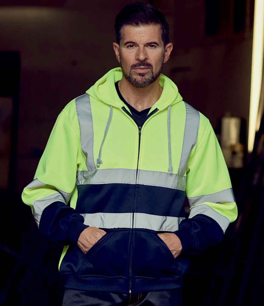 Yoko Hi-Vis Zip Hoodie - model image