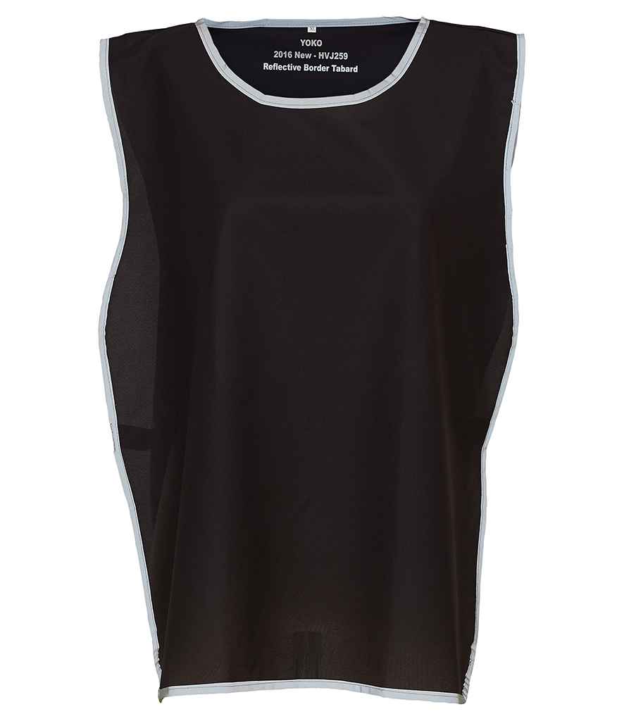Yoko Hi-Vis Reflective Border Tabard in Black