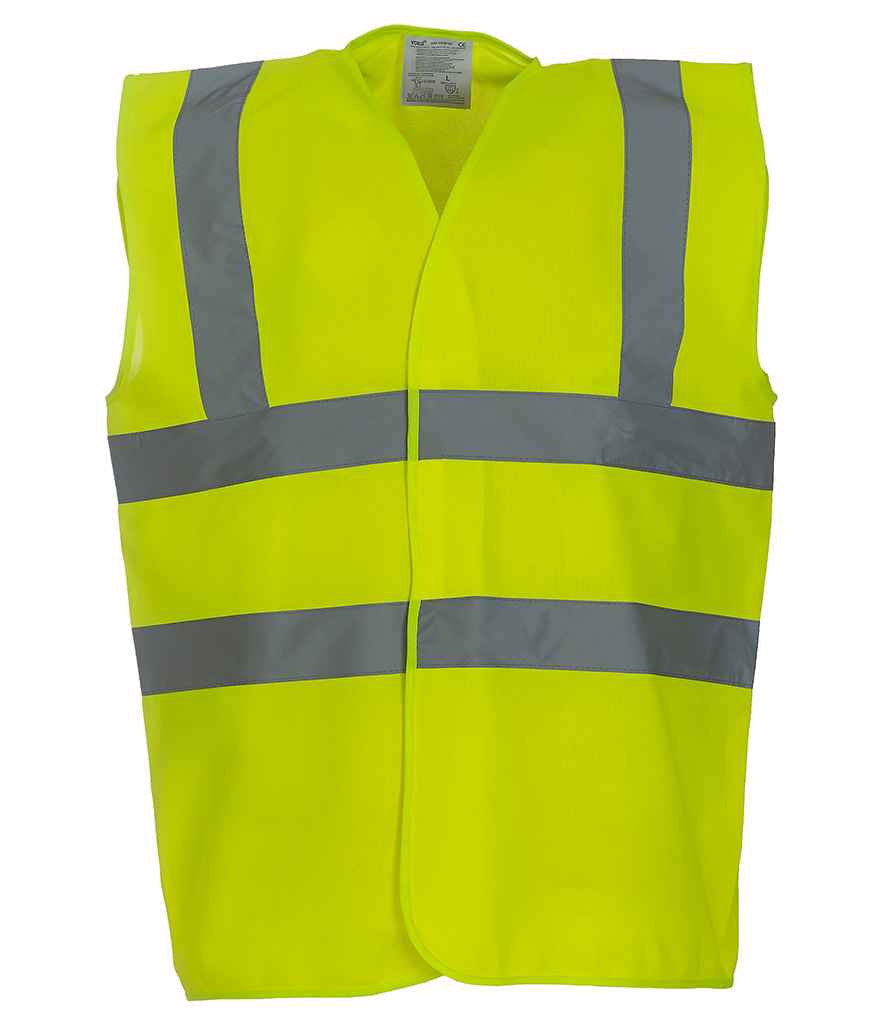 Yoko Hi-Vis Two Band and Braces Waistcoat in Yellow
