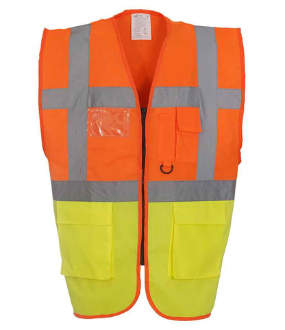 Yoko Executive Waistcoat in Orange/Yellow