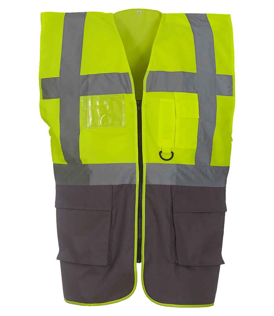 Yoko Executive Waistcoat in Yellow/Grey