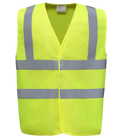 Yoko Hi-Vis Anti-Static Flame Retardant Waistcoat in Yellow