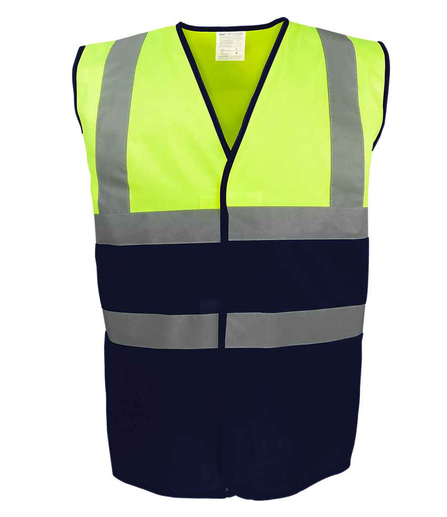 Yoko Two Tone Waistcoat in Yellow/Navy