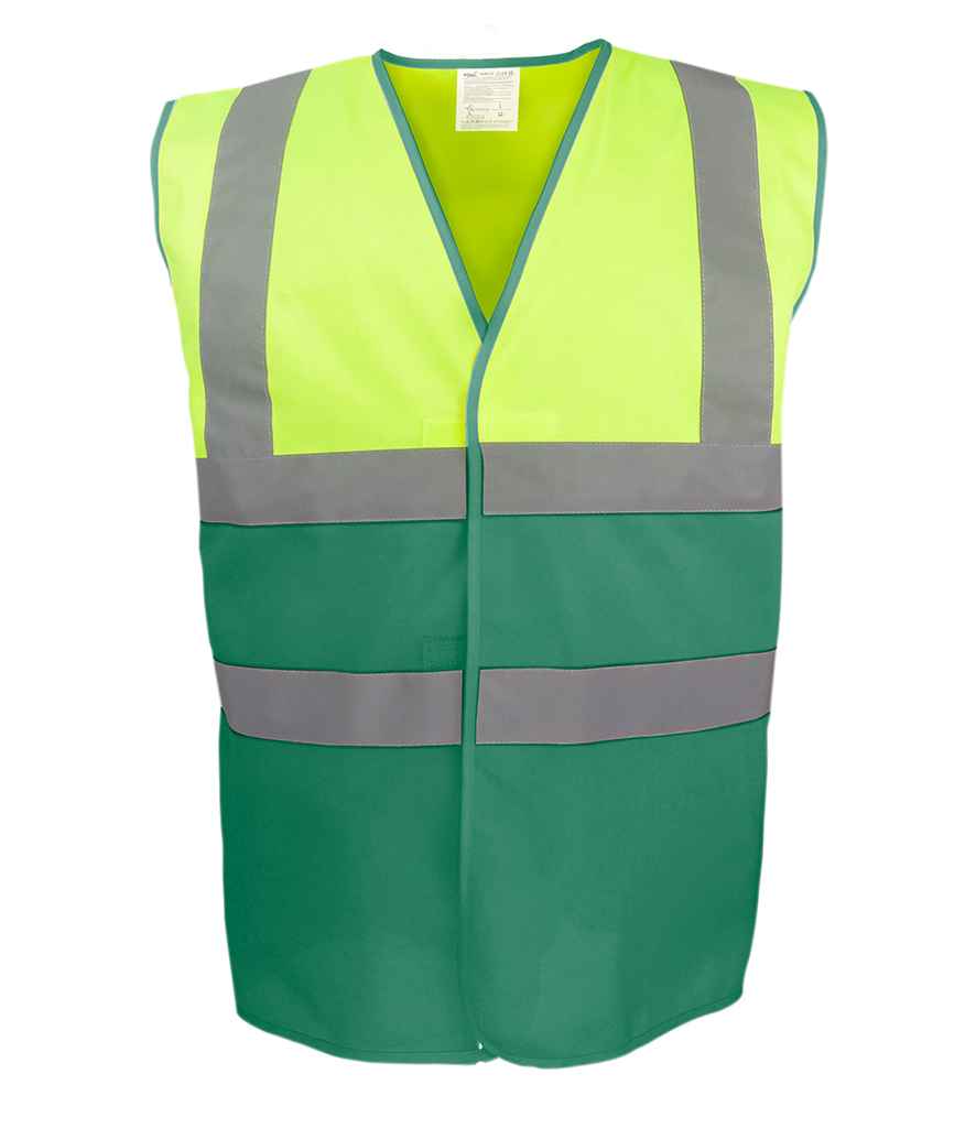 Yoko Two Tone Waistcoat in Yellow/Paramedic Green