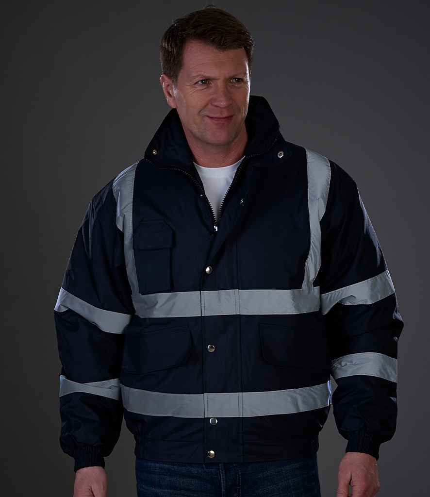 Yoko Hi-Vis Classic Bomber Jacket - model image