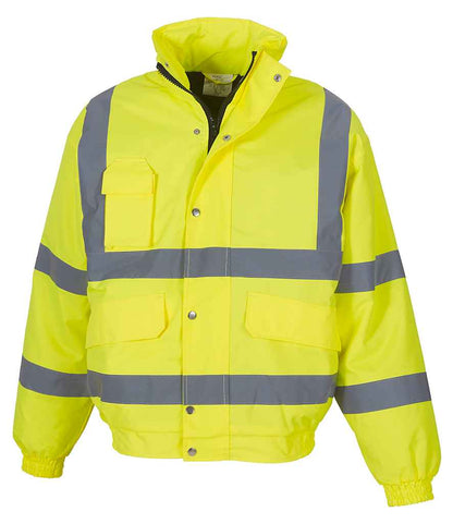 Yoko Hi-Vis Classic Bomber Jacket in Yellow