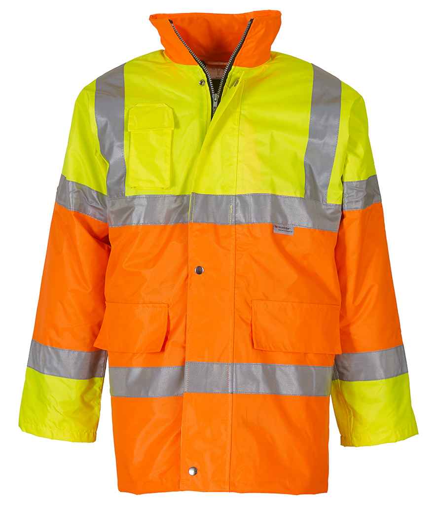 Yoko Hi-Vis Contrast Jacket in Yellow/Orange