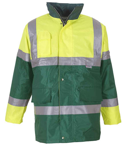 Yoko Hi-Vis Contrast Jacket in Yellow/Paramedic Green