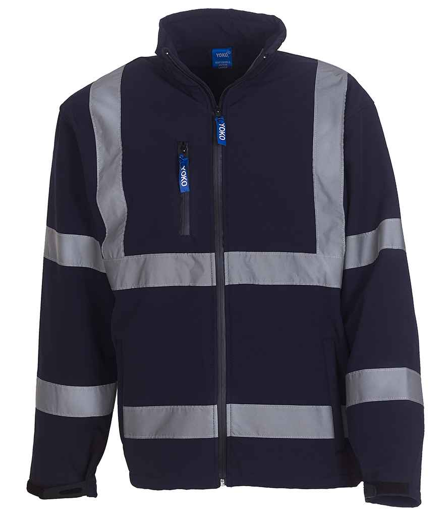 Yoko Hi-Vis Soft Shell Jacket in Navy
