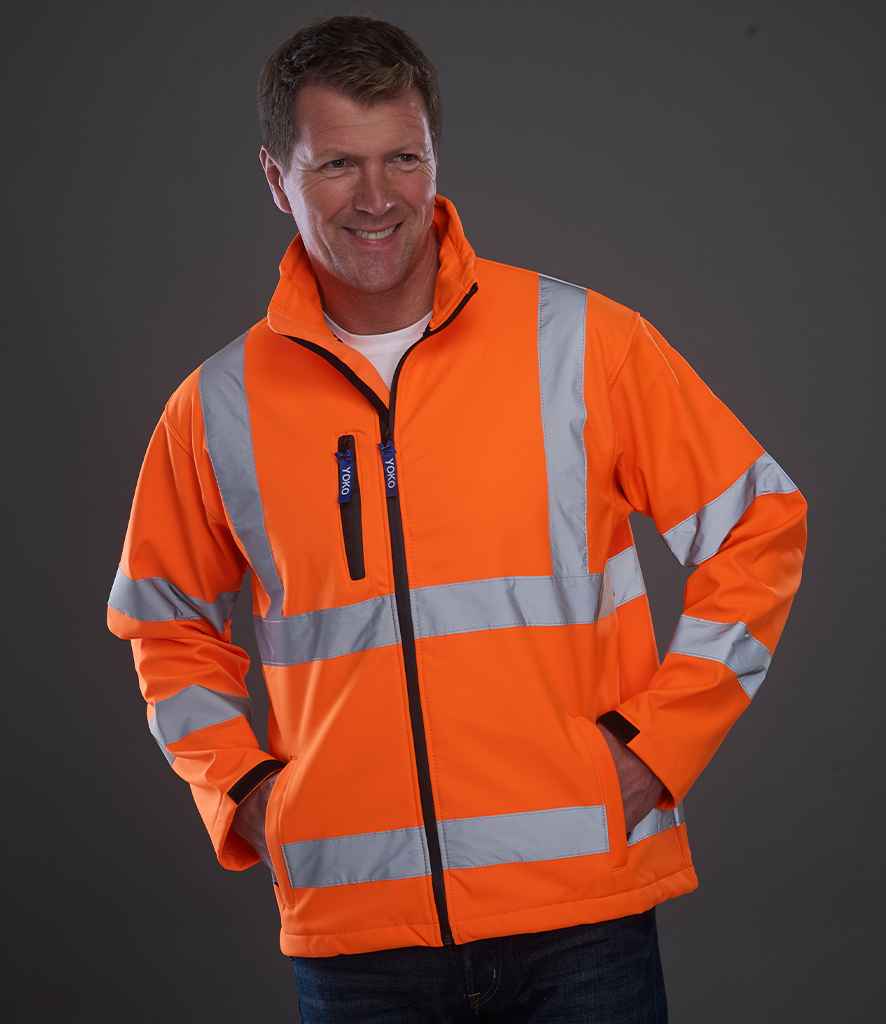Yoko Hi-Vis Soft Shell Jacket - model image