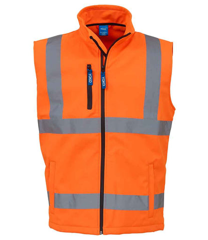 Yoko Hi-Vis Soft Shell Gilet in Orange