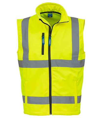 Yoko Hi-Vis Soft Shell Gilet in Yellow