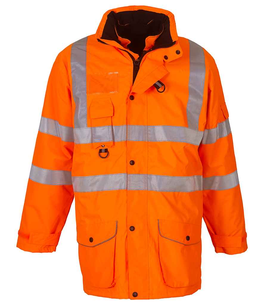 Yoko Hi-Vis Multi-Function 7-in-1 Jacket in Orange