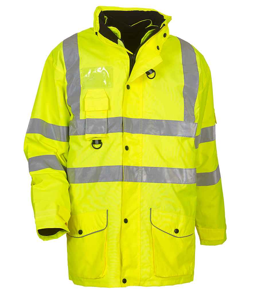 Yoko Hi-Vis Multi-Function 7-in-1 Jacket in Yellow