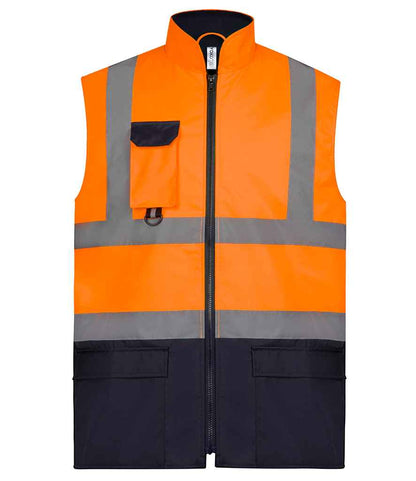 Yoko Two Tone Bodywarmer in Orange/Navy
