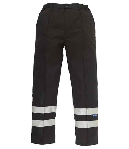 Yoko Reflective Poly/Cotton Ballistic Trousers in Black
