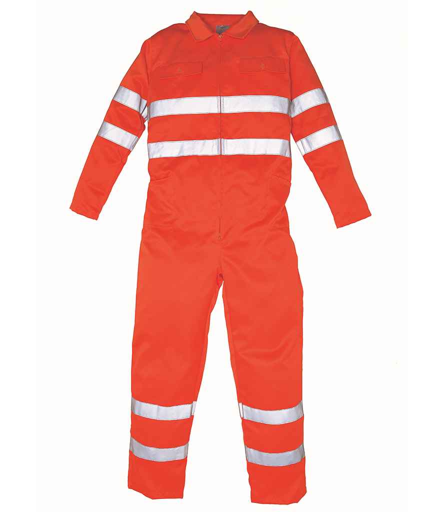 Yoko Hi-Vis Poly/Cotton Coverall in Orange