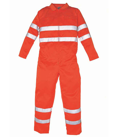 Yoko Hi-Vis Poly/Cotton Coverall in Orange