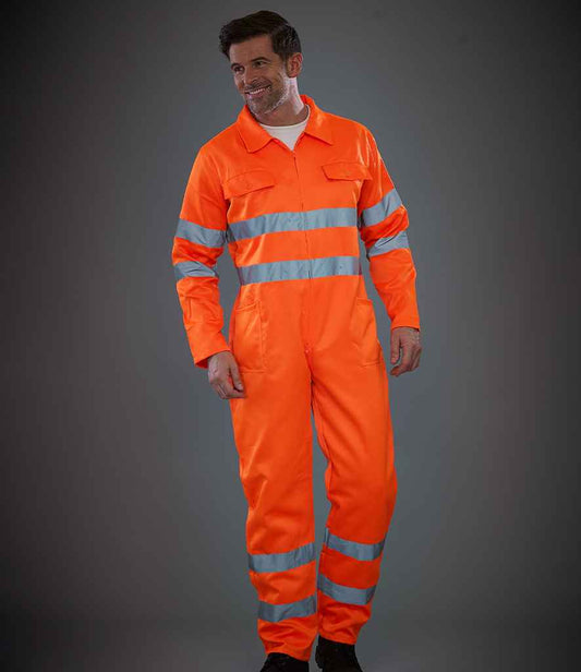 Yoko Hi-Vis Poly/Cotton Coverall - model image