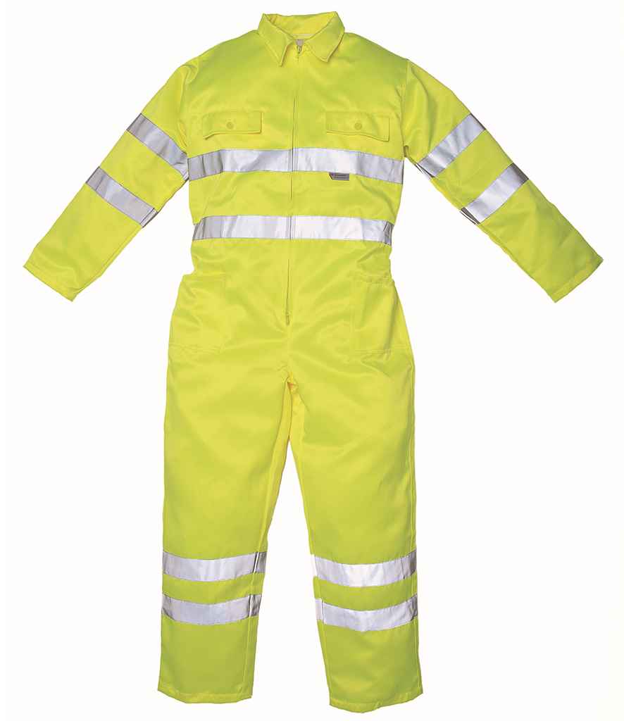 Yoko Hi-Vis Poly/Cotton Coverall in Yellow