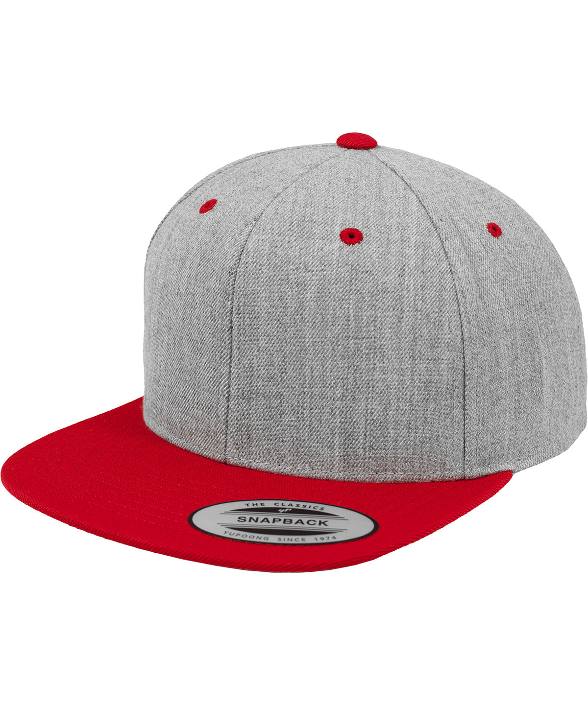 Flexfit / Yupoong The classic snapback 2-tone  (6089MT) Heather/Red