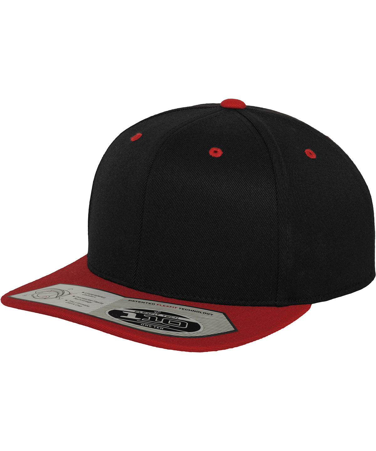 Flexfit / Yupoong 110 fitted snapback (110) Black/Red