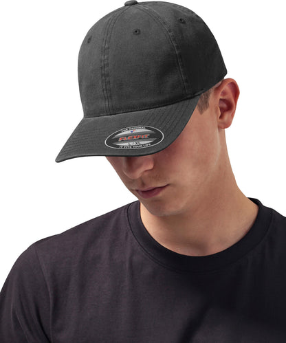 Flexfit / Yupoong Flexfit garment washed cotton dad hat (6997) Black