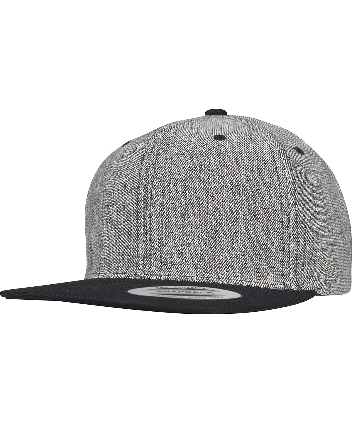 Flexfit / Yupoong Melange solid snapback (6089MS) Black Melange/Black
