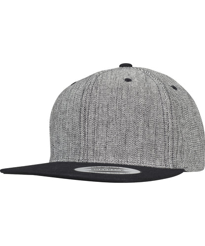 Flexfit / Yupoong Melange solid snapback (6089MS) Black Melange/Black