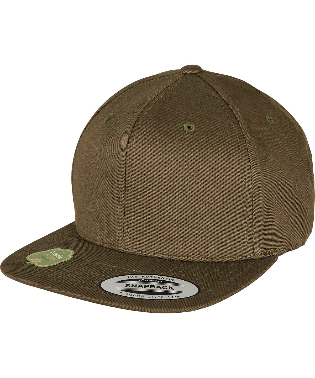 Flexfit / Yupoong Organic cotton snapback (6089OC) Burnt Olive