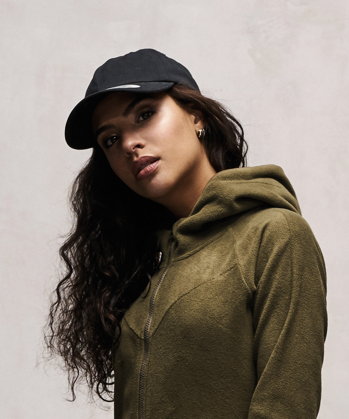 Flexfit / Yupoong Peached cotton twill dad cap (6245PT) Black