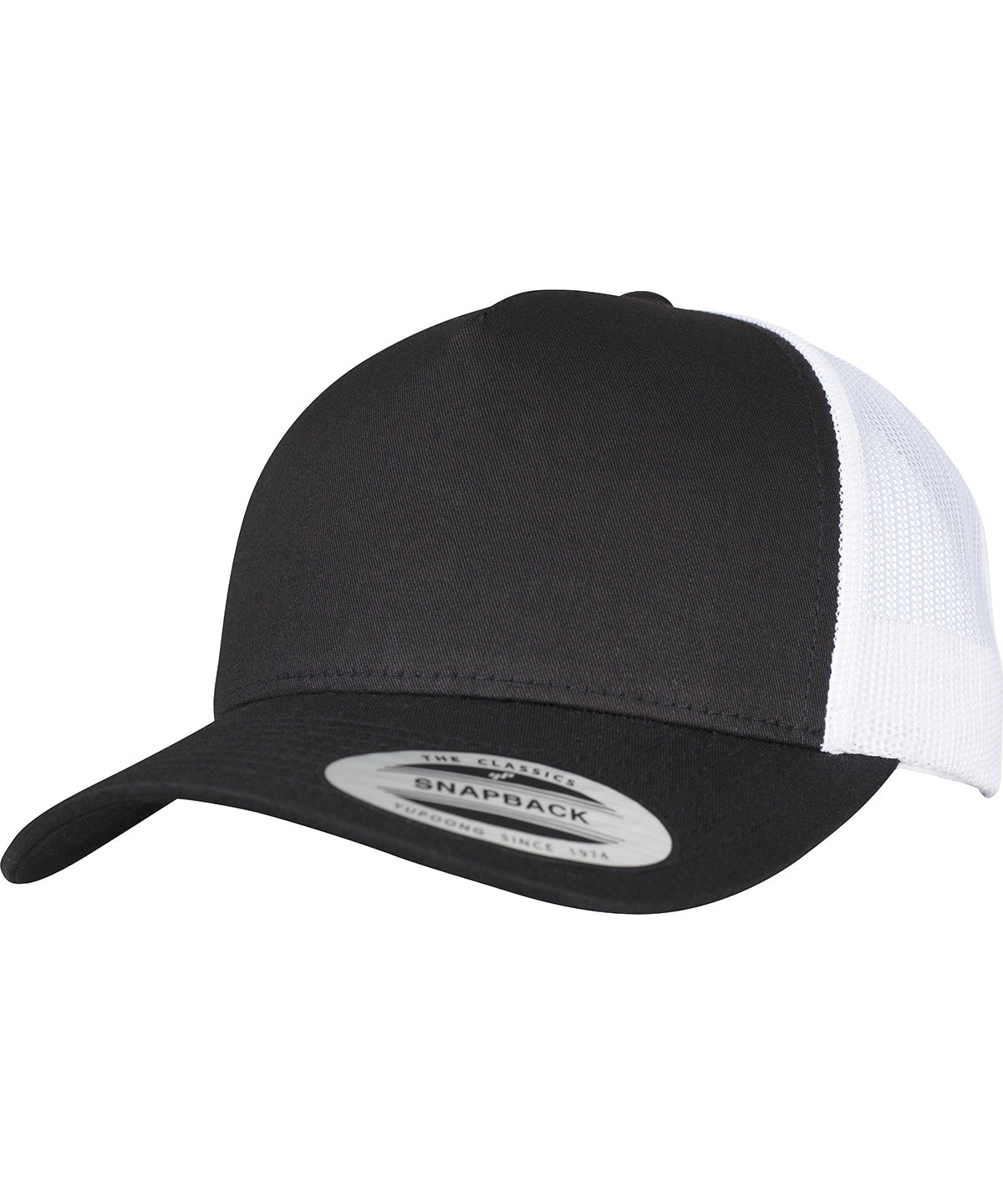Flexfit / Yupoong 5-panel retro trucker 2-tone cap (6506T) Black/White