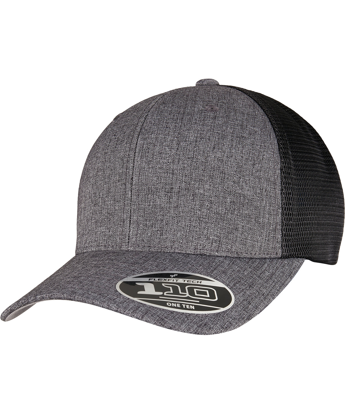 Flexfit / Yupoong 110 mesh 2-tone cap (110MT) Melange Charcoal/Black