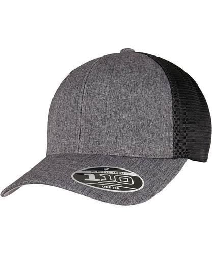 Flexfit / Yupoong 110 mesh 2-tone cap (110MT) Melange Charcoal/Black
