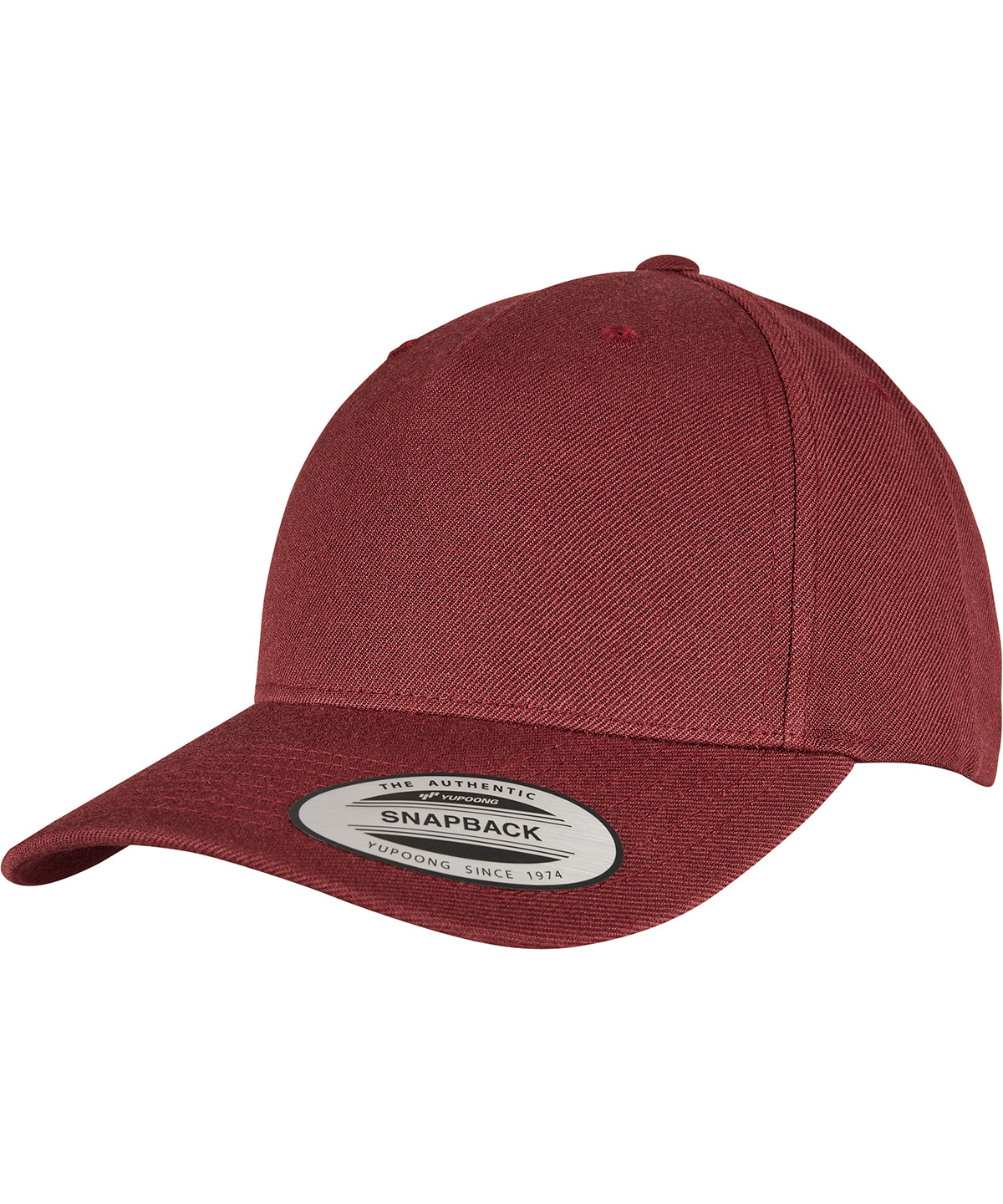 Flexfit / Yupoong YP classics 5-panel premium curved visor snapback cap (5789M) Maroon