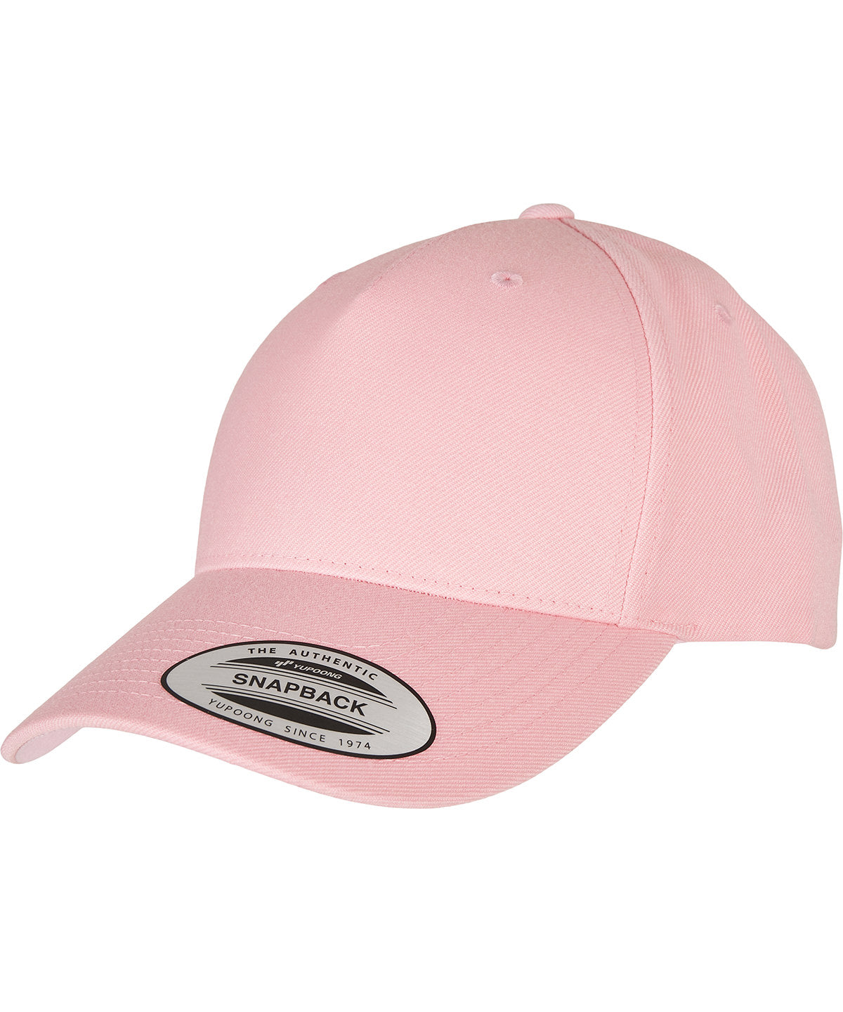 Flexfit / Yupoong YP classics 5-panel premium curved visor snapback cap (5789M) Prism Pink