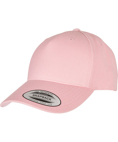 Flexfit / Yupoong YP classics 5-panel premium curved visor snapback cap (5789M) Prism Pink