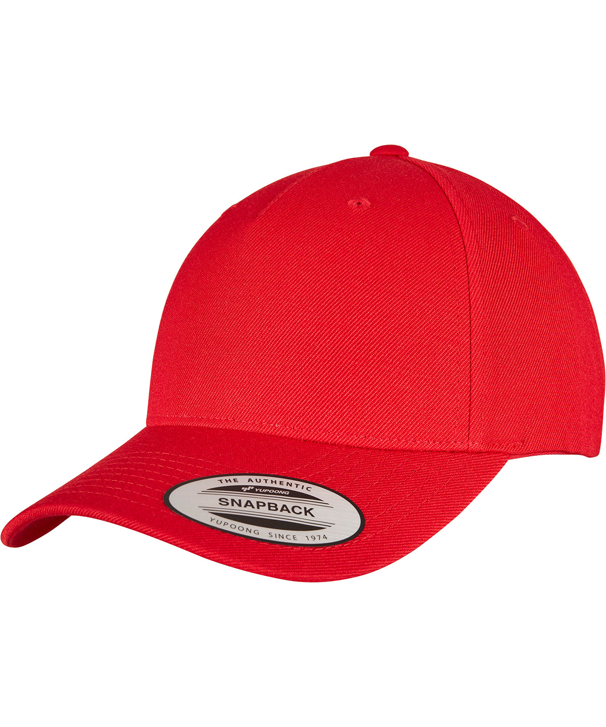 Flexfit / Yupoong YP classics 5-panel premium curved visor snapback cap (5789M) Red