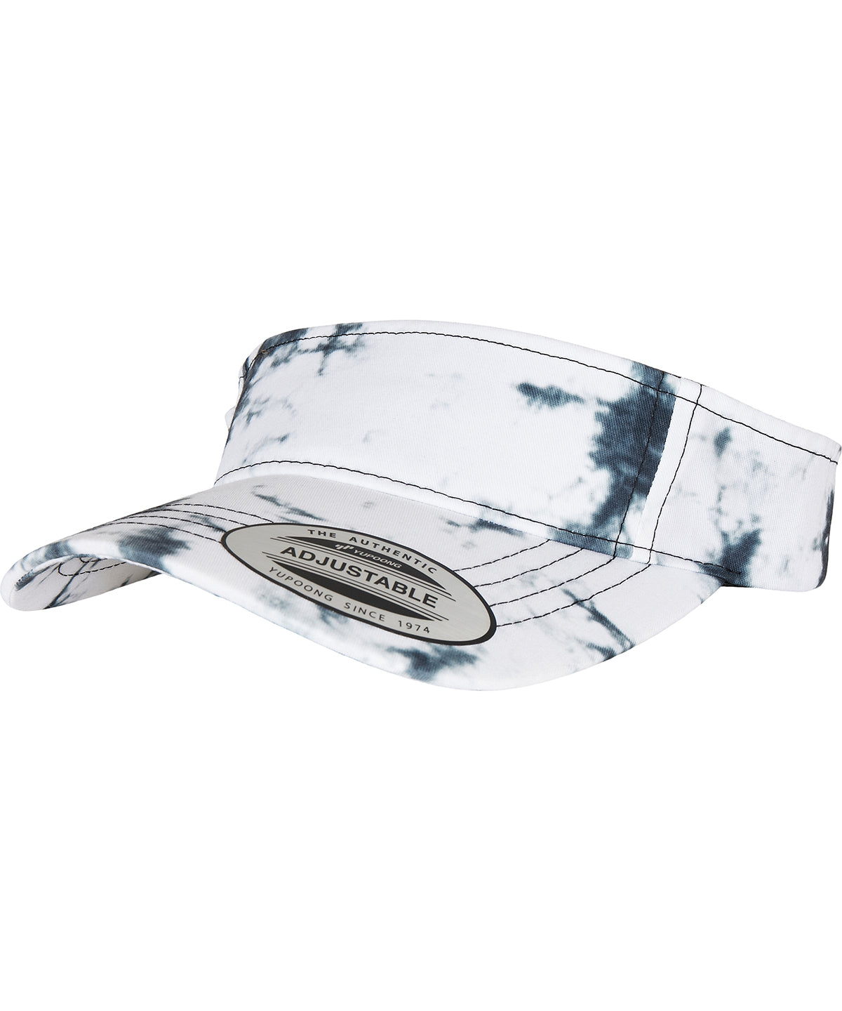 Flexfit / Yupoong Batik dye curved visor cap Black/White