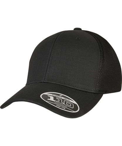 Flexfit / Yupoong 110 Flexfit Ripstop mesh cap (110RM) Black