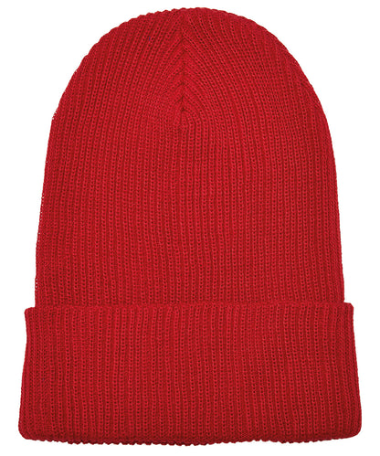 Flexfit / Yupoong Recycled yarn ribbed knit beanie (1504RY) Red