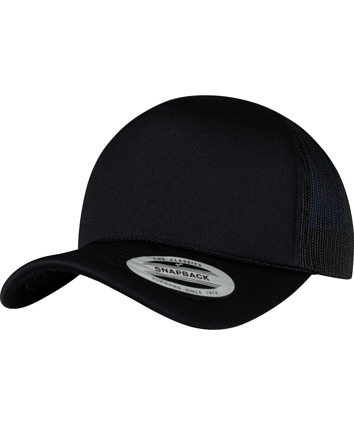 Flexfit / Yupoong Foam trucker cap curved visor (6005FC) Black/Black/Black