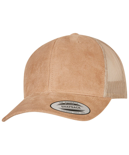 Flexfit / Yupoong Imitation suede leather trucker cap (6606SU) Black