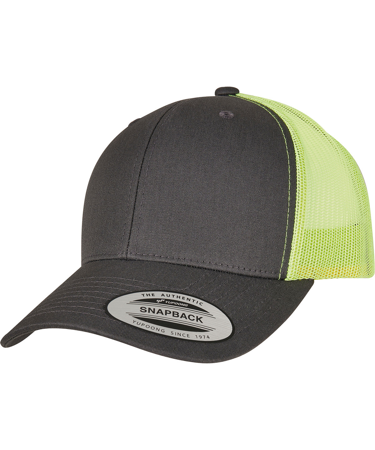 Flexfit / Yupoong Retro trucker 2-tone (6606T) Charcoal/Neon Green