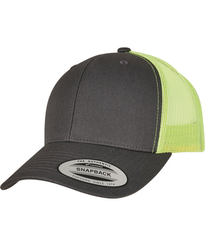 Flexfit / Yupoong Retro trucker 2-tone (6606T) Charcoal/Neon Green
