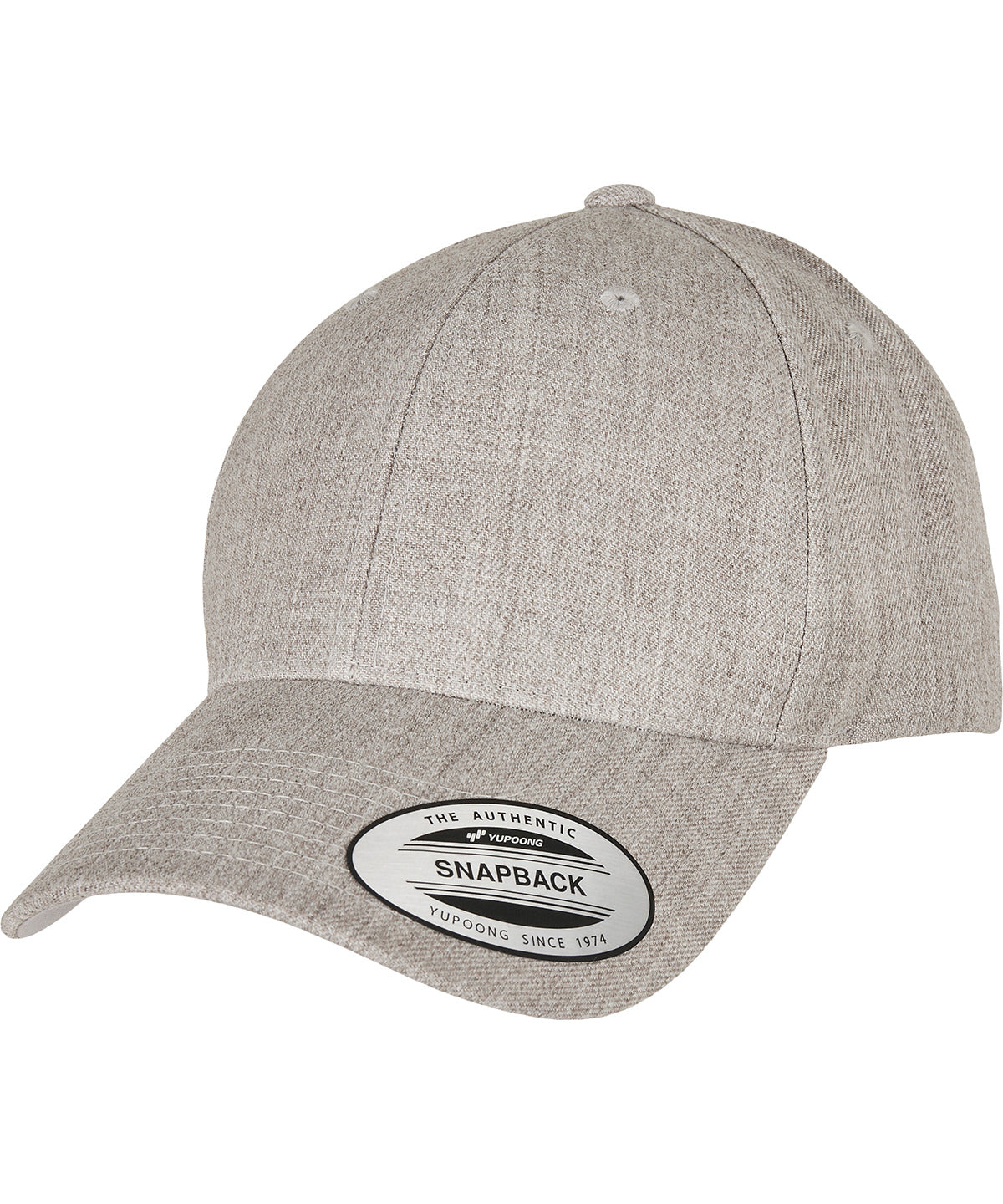 Flexfit / Yupoong Premium curved visor snapback cap (6789M) Heather Grey