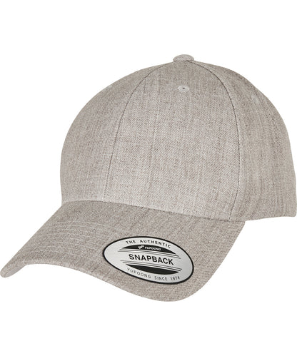 Flexfit / Yupoong Premium curved visor snapback cap (6789M) Heather Grey